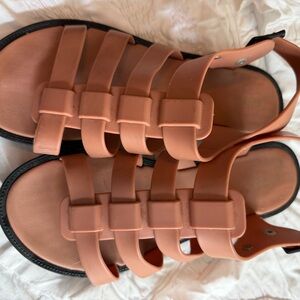 Melissa Peach Strappy Sandals
